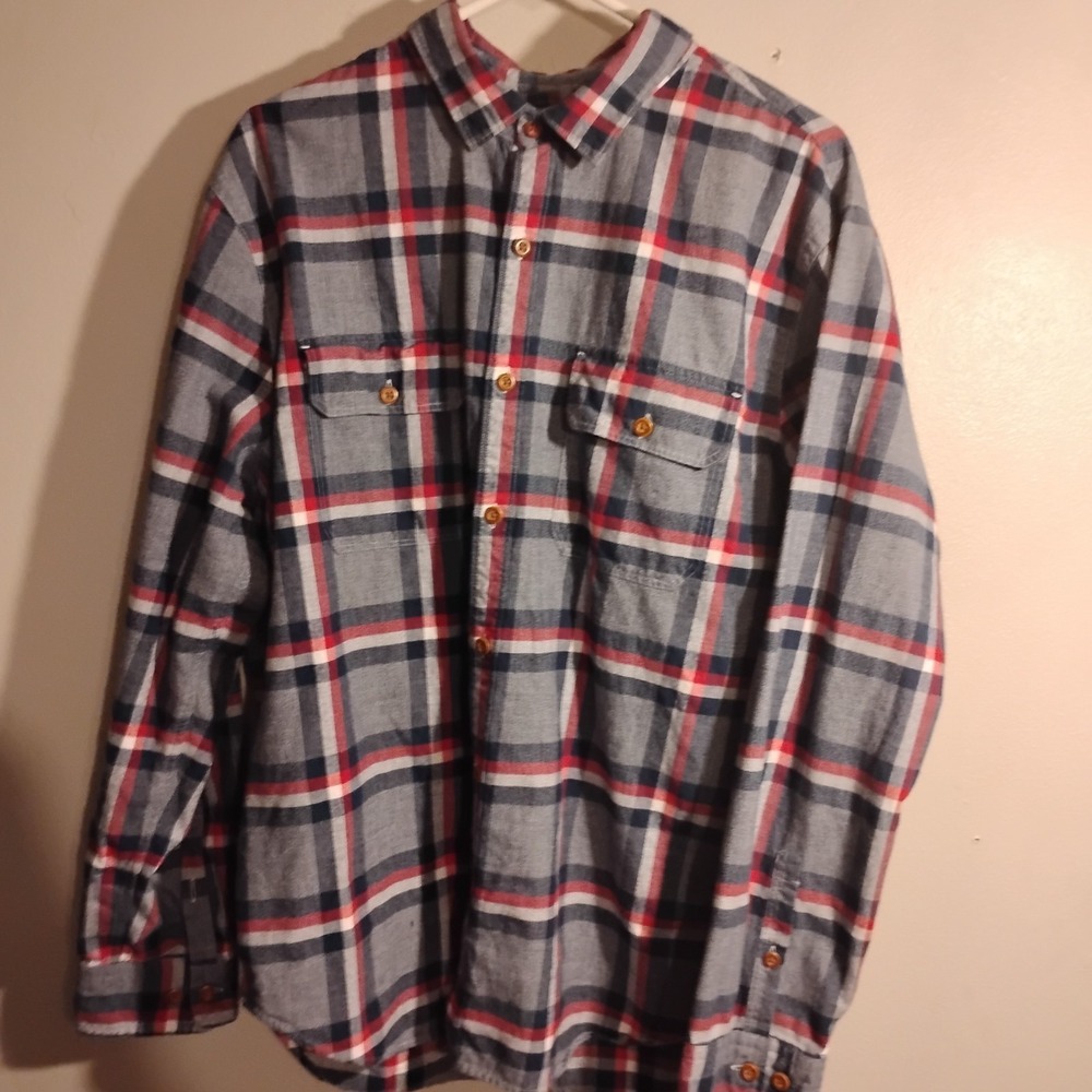 Express Brand ,Xlarge , Vintage Style Flannel,  Button Down Cotton, 2 pockets.